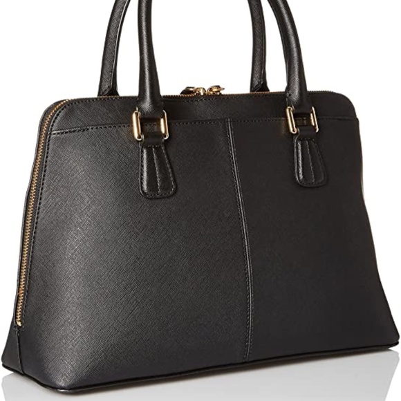 Calvin Klein My Corner Saffiano Faux Fur Satchel Black  $278  NEW & Authentic - Picture 3 of 10